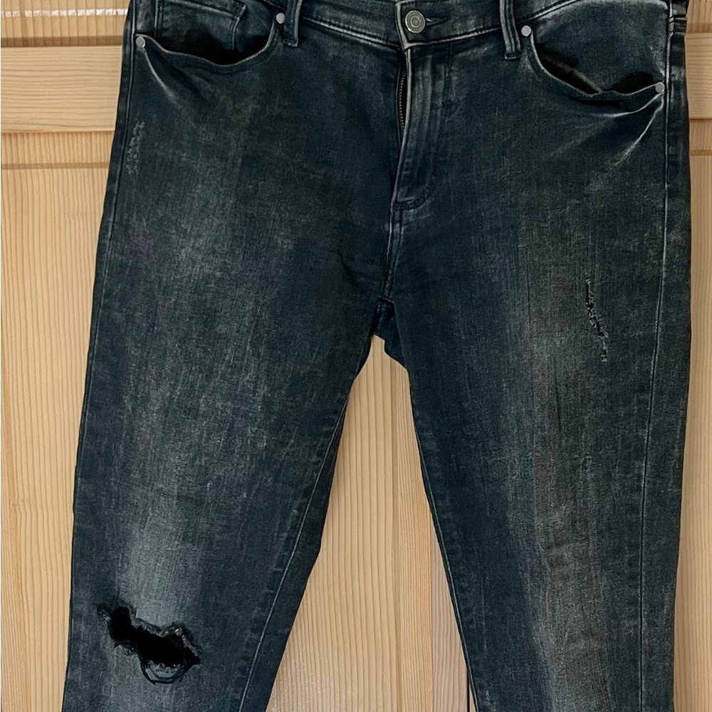 Banana Republic Women's Distressed Black Skinny Jeans